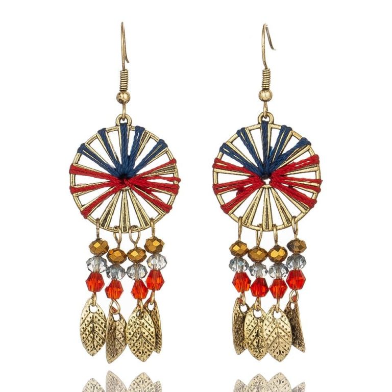 Boucles d'oreilles Boho en or main image 1